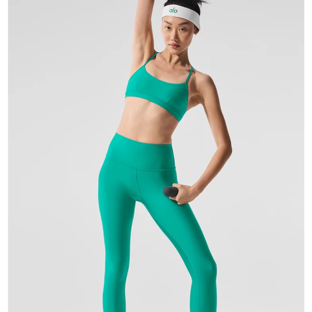 Alo 7/8 High-Waist Airbrush Legging Spruce Green Size Medium (8-10)
